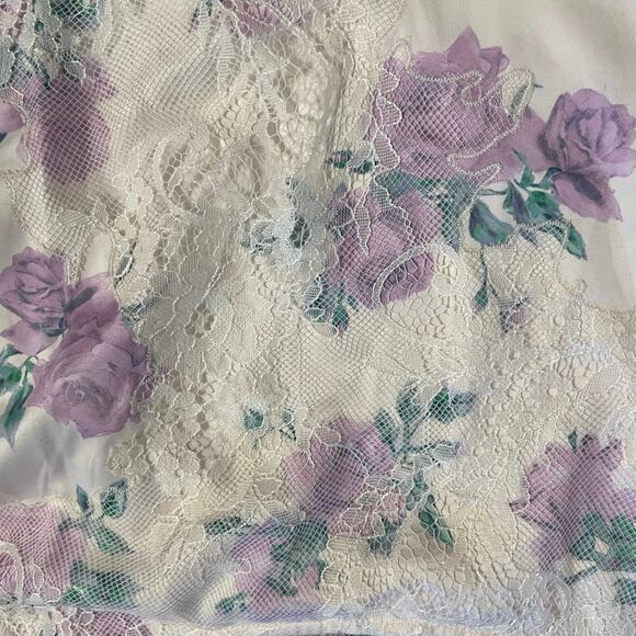 NWT LoveShackFancy Divina Floral Print Mini Dress size 12 in Mauve Rose - Picture 9 of 16